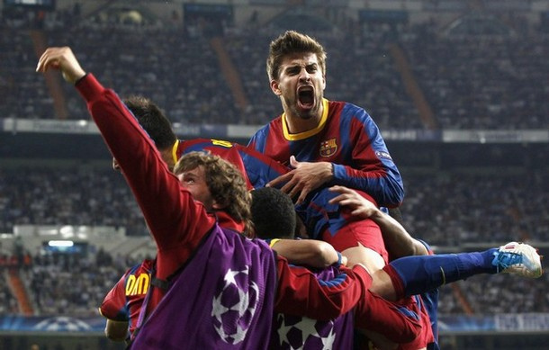 Barcelona celebra un gol