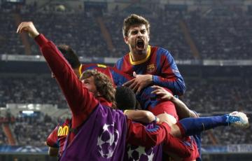 Barcelona celebra un gol